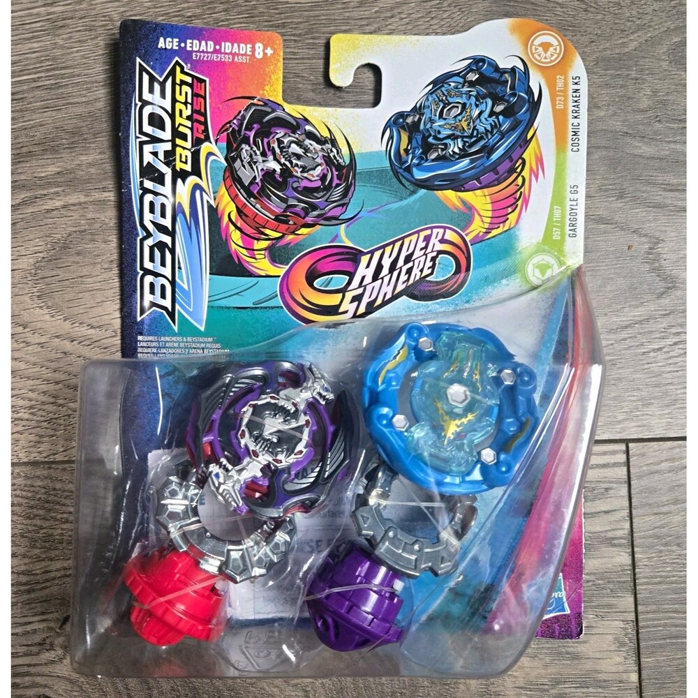 Beyblade Burst Rise Hypersphere Gargoyle G5 Cosmic Kraken K5 Dual Pack Hasbro 8+